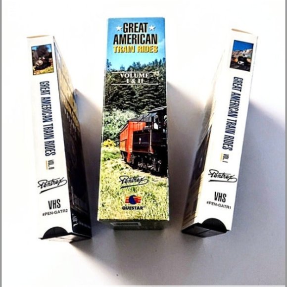 TRAIN & RAILROAD VHS ~ 2 COLLECTOR SETS-7 Tapes ~ Train Rides & Great Railroads - Picture 4 of 15